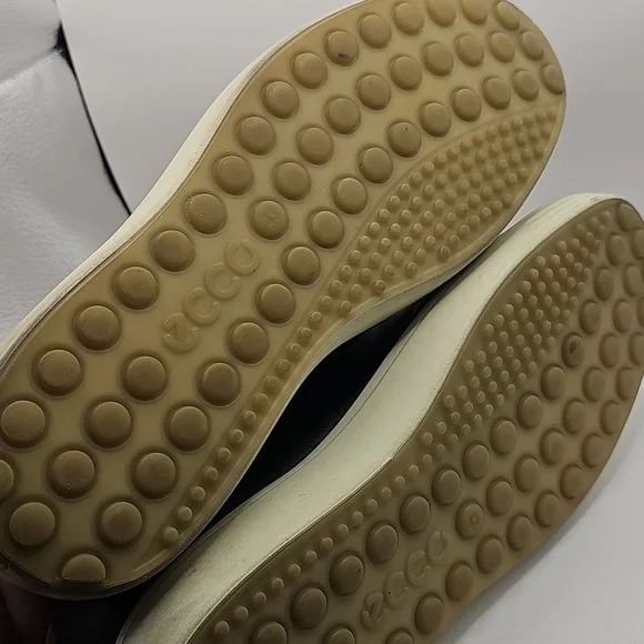 ÈCCO Black Oxford Soft 7 Sneaker Shoes Size 43 Leather Comfort System - Picture 4 of 7